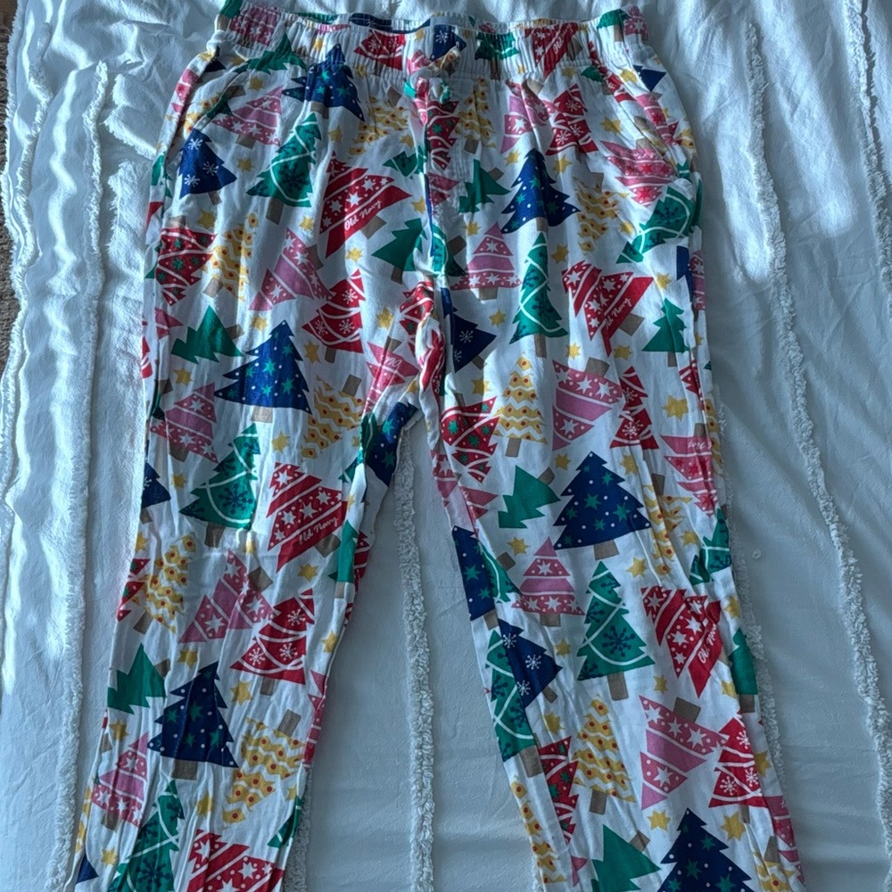 Old Navy Multicolor Christmas Tree Pajama Pants